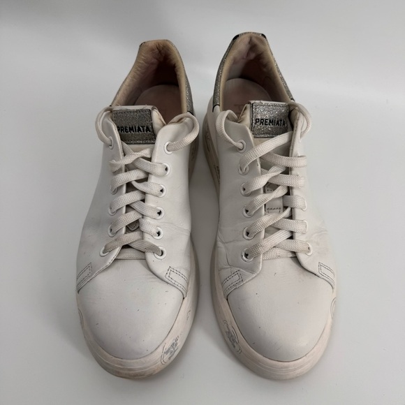 Premiata Stevend Sneakers | White | FARFETCH Premiata White Leather Sneakers 7.5
